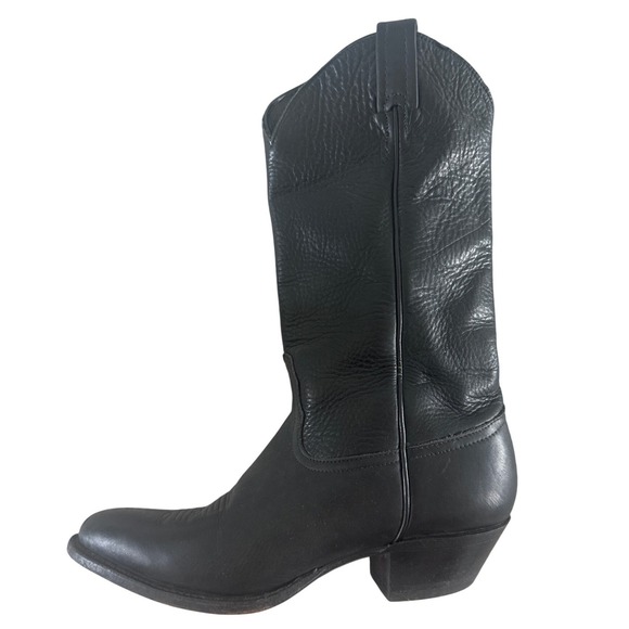 Tony Lama Womens Black Leather Western Cowboy Riding Boots Style 1017 Size 7M - Picture 5 of 10